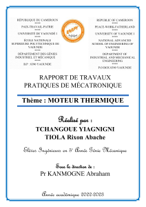 Rapport TP Moteur Thermique