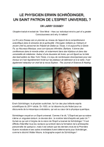 Erwin Schrödinger et l'Esprit Universel: Analyse par Dr. Dossey