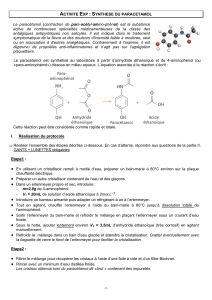 Synthèse du paracétamol : Protocole de laboratoire