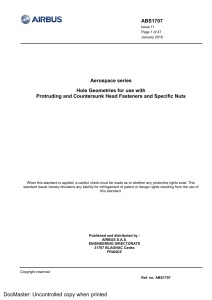 ABS1707: Aerospace Hole Geometries Standard