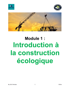 Introduction à la construction écologique