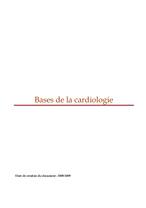 Bases de la cardiologie : Anatomie et physiologie