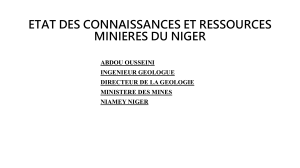 Ressources minières du Niger