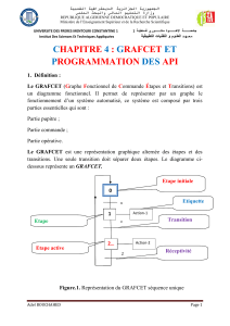 GRAFCET et Programmation API: Cours d'Automatisme