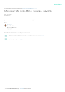 R&eacute;flexions sur l'effet-ma&icirc;tre et pratiques enseignantes