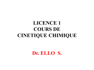 Cours de Cinétique Chimique : Vitesse et Ordres de Réaction