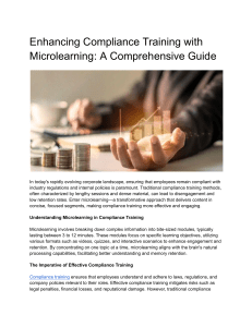 Microlearning for Compliance Training: A Guide