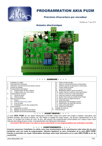 AKIA PU2M : Programmation et Installation du Système