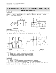 TD Électronique Analogique : Amplificateurs à Transistor