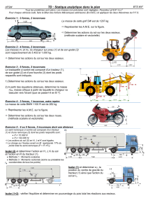 Exercices de Statique Analytique dans le Plan - BTS MV1