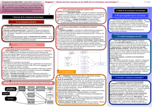Croissance économique : Sources et défis (Résumé de cours)