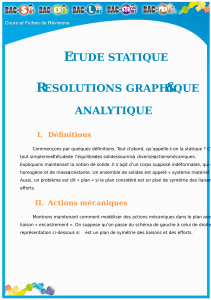 Cours de Statique : Résolutions Graphique et Analytique