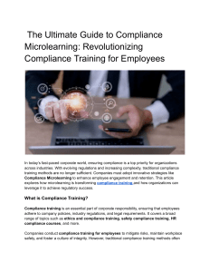 Compliance Microlearning: A Guide for Employee Training