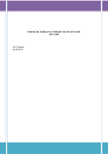 Sortie Terrain et Projet Fin d'Étude BTS GMP