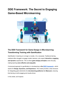 DDE Framework: Gamified Microlearning for Corporate Training