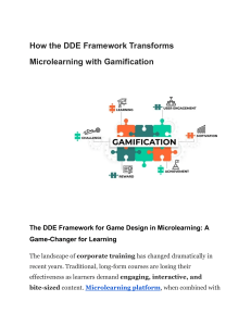 DDE Framework: Gamified Microlearning for Enhanced Training