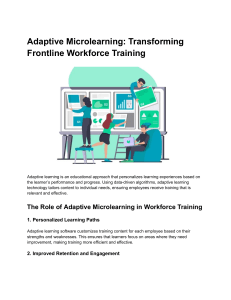 Adaptive Microlearning: Transforming Workforce Training