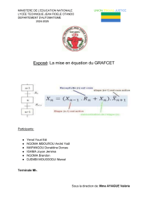 Mise en équation du GRAFCET : Exposé Lycée Technique