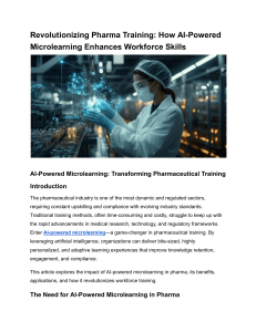 AI Microlearning in Pharma: Revolutionizing Training