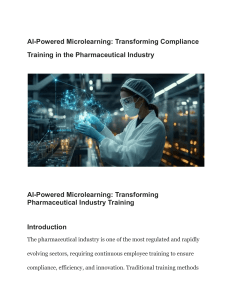 AI Microlearning: Transforming Pharma Training