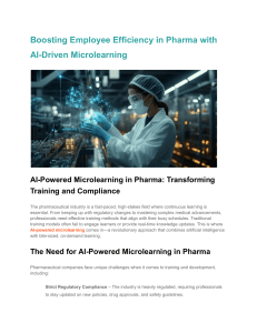 AI Microlearning in Pharma: Boost Efficiency & Compliance