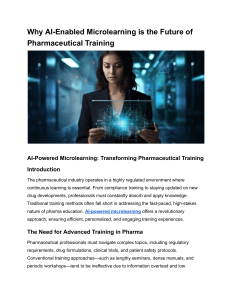 AI Microlearning: Future of Pharma Training