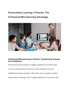 AI Microlearning in Pharma: Personalized Training & Compliance