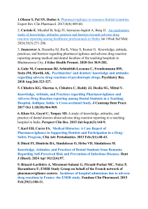 Pharmacovigilance & ADR Reporting: Bibliography