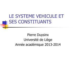 Système Véhicule et Constituants - Présentation de Cours