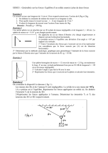 Exercices : Forces et équilibre d'un solide