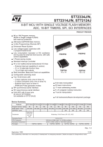 ST72334J/N Microcontroller Product Preview: Specs & Features