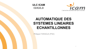 Automatique Systèmes Linéaires Échantillonnés - Cours ULC ICAM