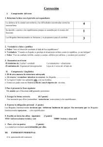 Corrección de ejercicios de lengua española