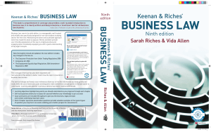 Business Law Textbook: Keenan & Riches, 9th Edition