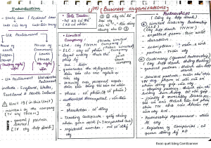 Business Organizations: Lecture Notes