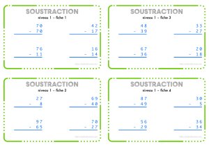 Subtraction Worksheet - Level 1 Math Practice