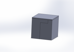 Simple 3D Model of a Box with Cutout