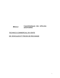 Caractéristiques des véhicules automobiles : cours et TP