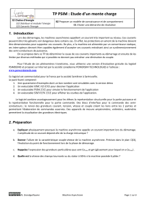 TP PSIM : Étude Démarrage Monte-Charge Machine Asynchrone