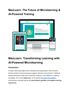 MaxLearn: AI-Powered Microlearning for Corporate Training