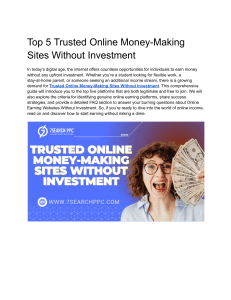 Top 5 Online Money-Making Sites (No Investment)