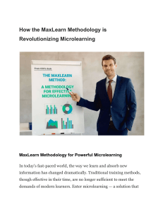 MaxLearn Methodology: Revolutionizing Microlearning