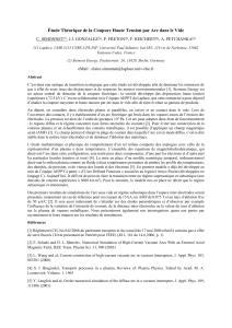 Coupure Haute Tension par Arc dans le Vide : &Eacute;tude Th&eacute;orique