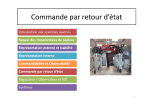 Commande par retour d'état : Introduction et Synthèse