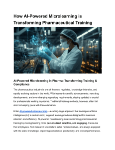 AI Microlearning: Transforming Pharma Training & Compliance