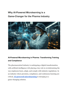 Why AI-Powered Microlearning is a Game-Changer for the Pharma Industry