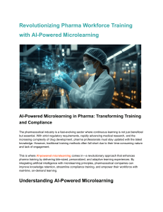 AI Microlearning in Pharma: Training & Compliance