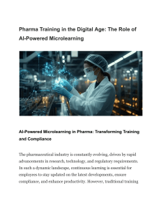 AI Microlearning in Pharma: Training & Compliance