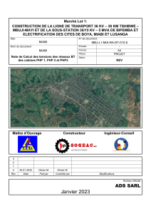 Calcul Chute Tension R&eacute;seaux BT Cabines PHP Miabi