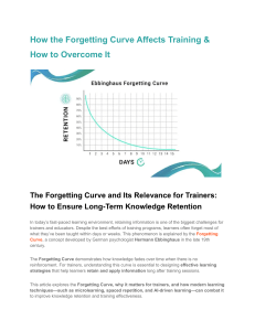 Overcoming the Forgetting Curve in Training